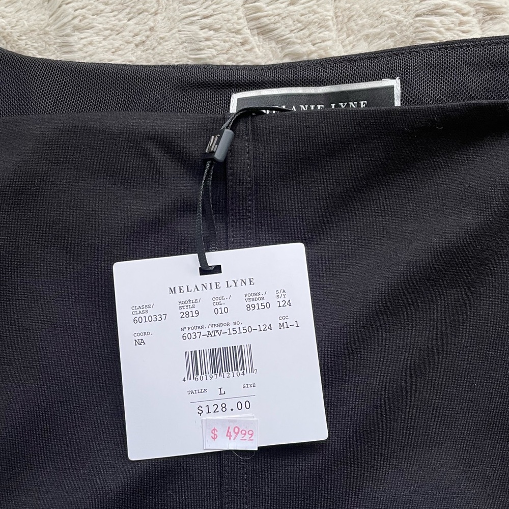 BNWT Black Square Neck Pleated Top - Picture 9 of 9